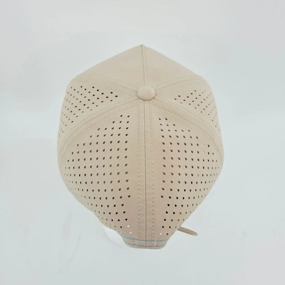 Melin Coronado Hydro Laferty Snapback Hat Tan Sand Steel Rope Trucker Golf Cap
